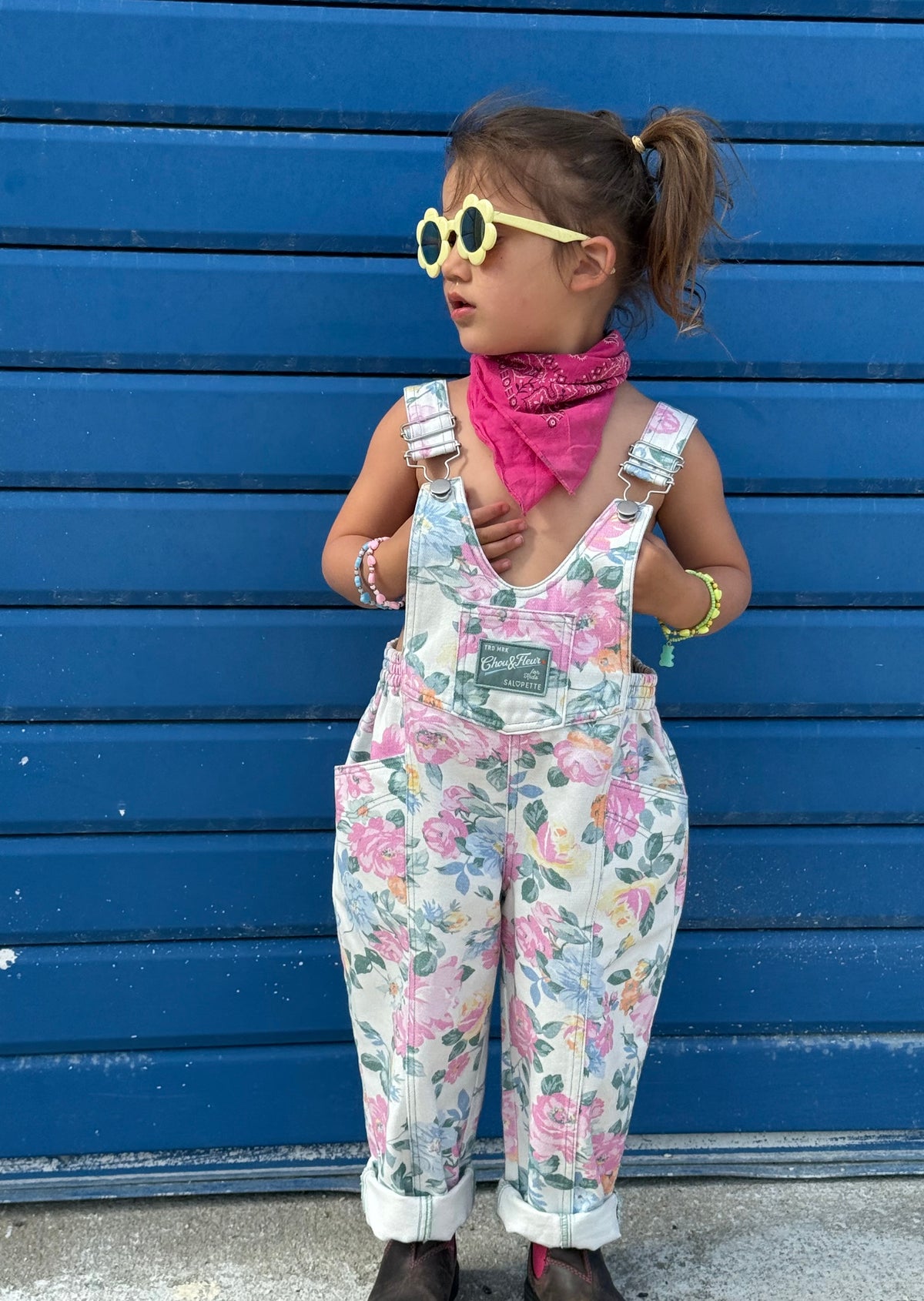 Blue denim overalls for children – Billie Jean